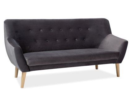 Šedá 3místná pohovka NORDIC 3 VELVET