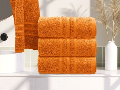 Ručník Classic 50 x 100 cm oranžový, 100% bavlna do moderní koupelny