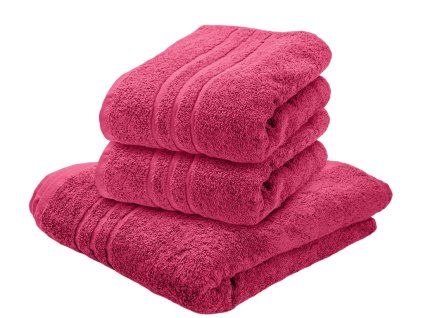 Osuška Classic 70 x 140 cm purpurová, 100% bavlna s elegantní bordurou