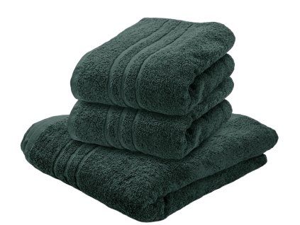 Osuška Classic 70 x 140 cm tmavě zelená, 100% bavlna s elegantní bordurou