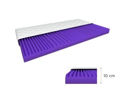 Pěnová matrace DELUXE 120 x 200 cm, výška 10 cm pro pohodlný spánek
