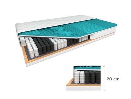 Kokosová matrace COCO MAXI 20 cm 80 x 200 cm s ortopedickým jádrem