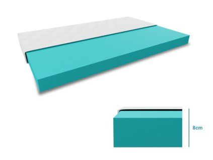 Dětská matrace EASYSOFT 8 cm 80x160 cm (Ochrana matrace VČETNĚ chrániče matrace)