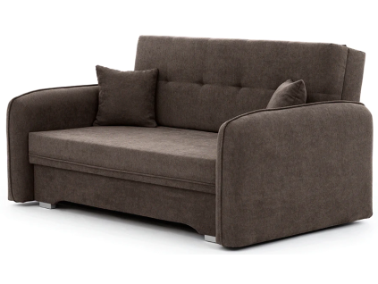 Rozkládací trojmístná pohovka LAINE hnědá s elegantním designem