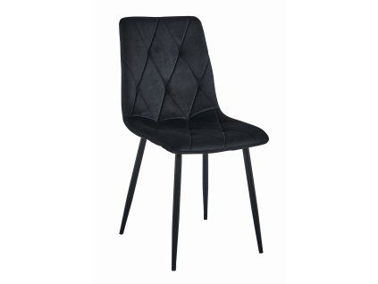 Černá sametová jídelní židle LIBRA – luxusní a moderní design