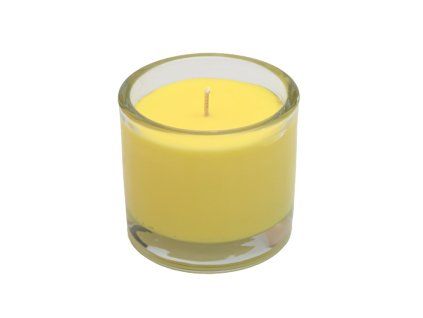 Vonná svíčka v průhledném skle MINNESOTA POPCORN YELLOW 9 cm žlutá
