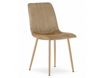 64871 1 elegantni hneda sametova zidle lava stylovy nabytek pro vas domov