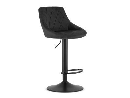 66851 cerna barova zidle velvet kast s cernou nohou