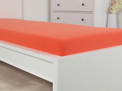 Červené jersey prostěradlo ALVORA 90 x 200 cm pro dokonalý spánek