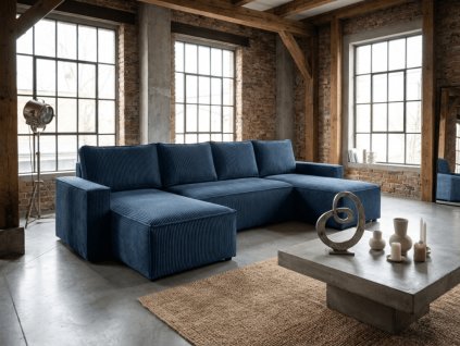 76949 1 tmave modra sedaci souprava do u smart cosaro 295x140 cm s vyraznym designem a hlubokym sedem