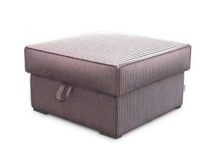 Světle fialový taburet COSARO s úložným prostorem 65x65 cm – stylový a praktický