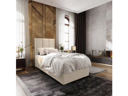 Čalouněná postel boxspring MERALIS 80x200 cm béžová – moderní elegance