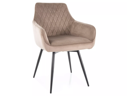 Elegantní jídelní židle MARLO VELVET béžová – luxusní sametový design