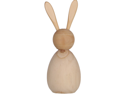 Dřevěný zajíček BUNNY DAISY 17,5 cm v přírodním designu