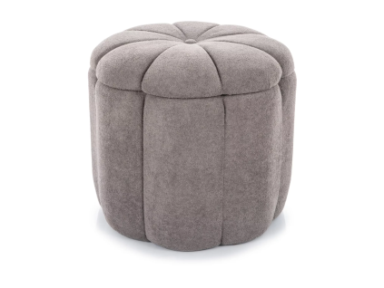 Šedý taburet TUP s úložným prostorem 45x45 cm – styl a praktičnost v jednom