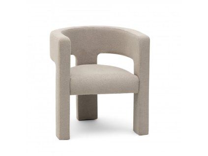 Tmavě béžové designové křeslo ALPAH LOOP – moderní elegance pro váš interiér