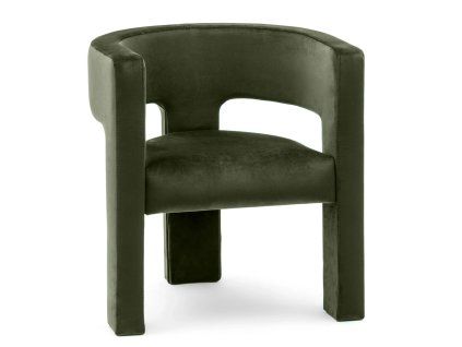 Designové křeslo ALPAH B VELVET tmavě zelené do moderního interiéru