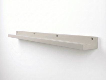Nástěnná police na obrazy FOTOPLANK 120 cm krémová v jemném interiéru
