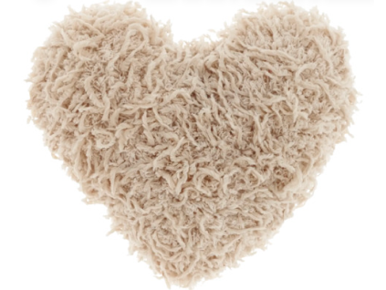 Elegantní dekorační polštářek ROMEO HEART 45x45 cm, béžový