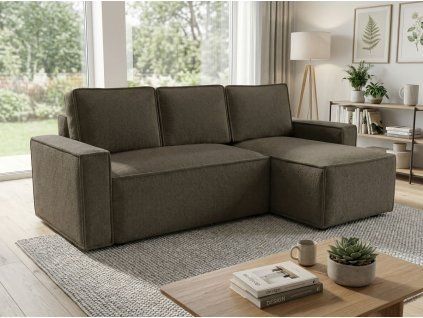 92553 1 rozkladaci sedaci souprava smart boucle sedohneda do l s oboustrannym rohem