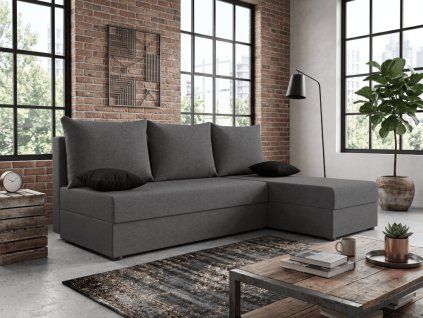 Elegantní sedací souprava do L VALERIO SLIM 200x140 cm + 2 polštářky ZDARMA