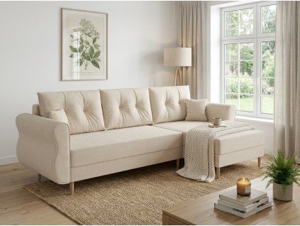 93399 6 rozkladaci oboustranna sedaci souprava do l silviano 230x140 cm kremova