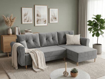 93715 1 rozkladaci oboustranna sedaci souprava do l silviano 230x140 cm seda moderni design