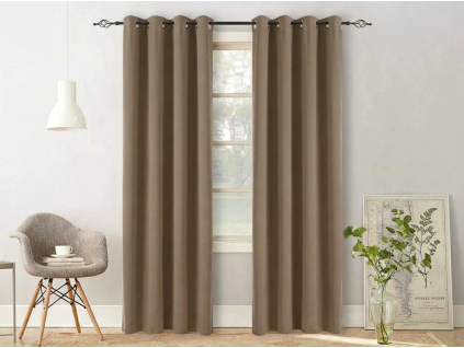 Béžový závěs OXFORD 140x250 cm elegantní závěsy do moderního interiéru