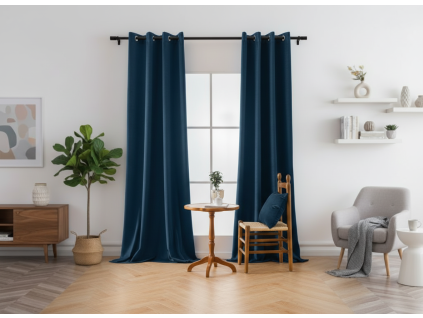 Zatemňovací závěs DREAM VELVET 140x250 cm petrolejový do moderního interiéru