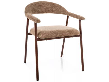 Jídelní židle LAGOS D RAVEN ořech tmavě béžová moderní design