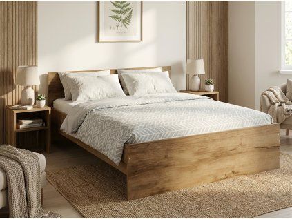 Postel ELISA 140 x 200 cm, dub artisan