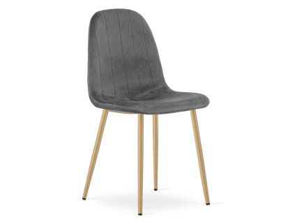 Jídelní židle PADVA VELVET, tmavě šedá do moderní jídelny s elegantním sametovým čalouněním