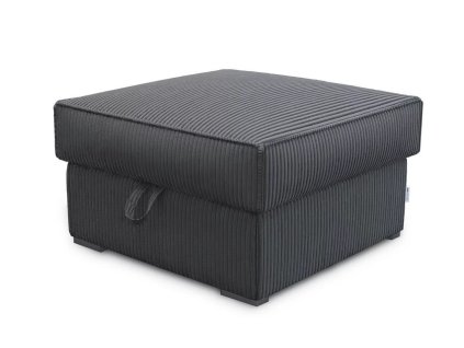 Tmavě šedý taburet SMART COSARO XL s úložným prostorem 71x71 cm