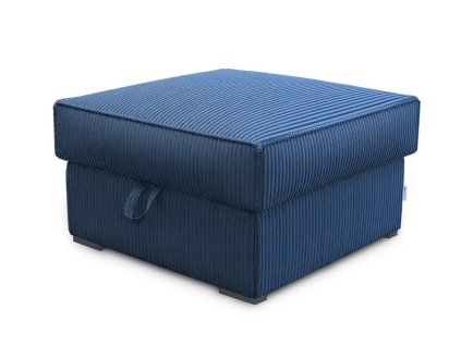 Tmavě modrý taburet SMART COSARO XL s úložným prostorem 71x71 cm