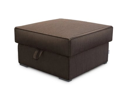 Tmavě hnědý taburet SMART COSARO XL s úložným prostorem 71x71 cm
