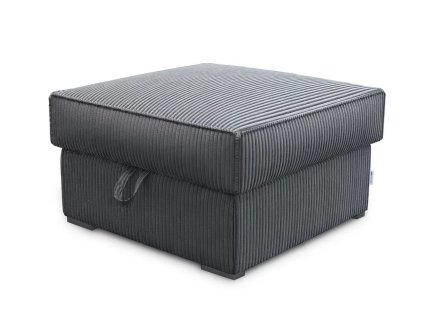 Šedý taburet SMART COSARO XL s úložným prostorem 71x71 cm