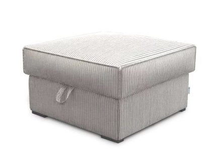 Světle béžový taburet SMART COSARO XL s úložným prostorem 71x71 cm