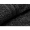 Designová osuška Classic 70x140 cm černá s dekorativní bordurou, 100% bavlna