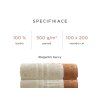Pohodlná osuška Comfort Maxi 100x200 cm krémová s ozdobnou bordurou, 100% bavlna
