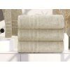 Luxusní osuška Comfort Maxi 100x200 cm krémová s bordurou, 100% bavlna