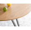Designový jídelní stůl TETIS 100x100 – přírodní dub a černé nohy