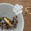 bol blanc porcelaine fleur vide poche rader
