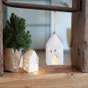 Závěsný porcelánový svícen DOMEČEK hranatý - různé velikosti