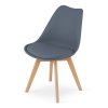 Designová židle BALI MARK tmavě šedá – sedák s nohami z bukového dřeva