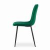 44898 3 zelena sametova zidle lava s cernymi nohami elegance pro moderni interier