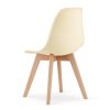 Krémová židle KITO s bukovými nohami
