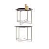 30258 fuqzfcis mesa auxiliar concava 4 patas soporte de listones de metal cruzados dos tonos drancy 6
