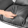 Designové závěsné křeslo KOKON šedé s šedým polštářem do exteriéru