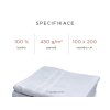 Hotelová osuška Deluxe bílá s bordurou z 100% bavlny, 100x200 cm