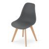 49993 12 designova tmave seda zidle kito s bukovym podnozim